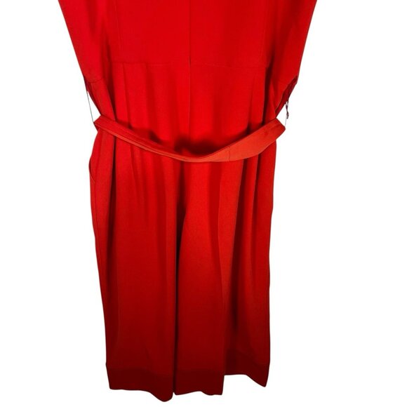 TRINA TURK Cropped Red Jumpsuit With Belt Women’s Size 6 New With Tags Designer - Picture 5 of 12